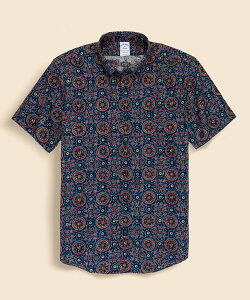 BROOKS BROTHERS �R�b�g�� �u���b�N�v�����g�p�^�[�� �W�I���g���b�N���_���I�� �I�[�v���J���[�V���c Regular Fit �u���b�N�X �u���U�[�Y �g�b�v�X �V���c�E�u���E�X �u���[�y���������z