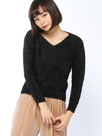 【SALE／50%OFF】SPIGA VネックシャギーニットTOPS スピーガ トップス ニット ピンク ホワイト ブラック