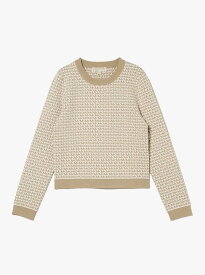 【SALE／83%OFF】MICHAEL KORS MINI MK BLOCK LS TOP マイケル・コース トップス ニット ベージュ【送料無料】