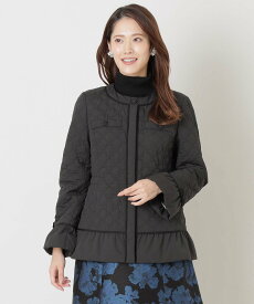 【SALE／55%OFF】TO BE CHIC 光電子キルティングノーカラー ショートコート トゥー ビー シック ジャケット・アウター その他のジャケット・アウター ベージュ ブラック【送料無料】