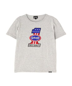 Schott 直営限定/KID'S SS T-SHIRT "NO.1 AMERICAN"/キッズ ティーシャツ "ナンバーワンアメリカン ショット トップス カットソー・Tシャツ ベージュ グレー ホワイト【送料無料】