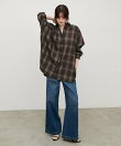 チェック柄シャツプルオーバー