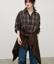 チェック柄シャツプルオーバー