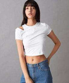 Calvin Klein Jeans (W)【公式ショップ】 カルバンクライン メタ CK ベビーTシャツ Calvin Klein Jeans J223338 カルバン・クライン トップス カットソー・Tシャツ ホワイト【送料無料】