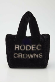 RODEO CROWNS WIDE BOWL フェイクファーパッチロゴトート ロデオクラウンズワイドボウル バッグ その他のバッグ ブラック ブラウン ベージュ【送料無料】