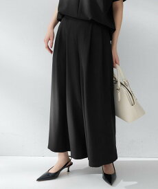 UNTITLED 【新色追加/多機能セットアップ】リラクシーガウチョパンツ アンタイトル パンツ その他のパンツ ブルー ブラック ピンク ベージュ ネイビー グレー ブラウン【送料無料】