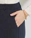 【洗える/通勤/スーツ】メランジストレッチ ワイドパンツ