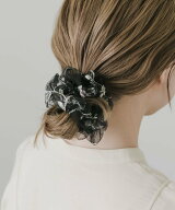 SMELLY チュールフラワーシュシュ スメリー ヘアアクセサリー ヘアゴム ブラック