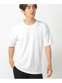 【SALE／50%OFF】UNION STATION エンボスプリントTシャツ メンズ ビギ トップス カットソー・Tシャツ ブラック ホワイト
