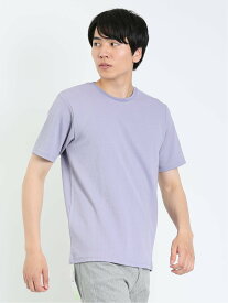 【SALE／42%OFF】TAKA-Q ふくれジャガード チェック柄 クルーネック半袖Tシャツ タカキュー トップス カットソー・Tシャツ パープル ネイビー