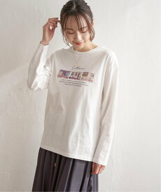 ikka プリントロンT イッカ トップス カットソー・Tシャツ ホワイト ブラック