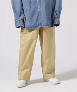 LHP WHITELAND/�z���C�g�����h/WIDE CHINO PANTS �G���G�C�`�s�[ �p���c �W�[���Y�E�f�j���p���c �u���b�N �x�[�W���y���������z