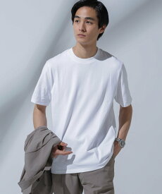 【SALE／30%OFF】NANO universe ＜追加生産＞Anti Soaked(R) 汗染み防止 クルーネックTシャツ ナノユニバース トップス カットソー・Tシャツ ベージュ ホワイト グレー ブラック