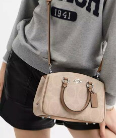【SALE／70%OFF】COACH OUTLET 【公式】サバンナ キャリーオール バッグ・シグネチャー キャンバス コーチ　アウトレット バッグ ショルダーバッグ ベージュ【送料無料】