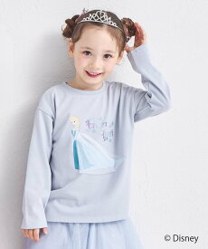 pairmanon 【Disney】【ディズニープリンセス】モチーフ付き キャラクタープリント 長袖Tシャツ ペアマノン トップス カットソー・Tシャツ パープル ピンク ブルー ホワイト