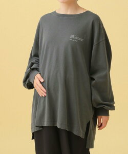 【SALE/30%OFF】LEPSIM 【産前・産後対応】マタニティ/バックロゴプリント長袖T レプシィム マタニティウェア・ベビー用品 マタニティトップス ホワイト グレー
