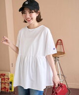 Champion 限定展開 別注ギャザー切り替えチュニック Champion チャンピオン 限定 フリークスストア トッ…