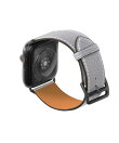 シュリンク Apple Watch レザーバンド【44mm/45mm/46mm/49mm, M/Lサイズ】 (アダプター:ブラック)