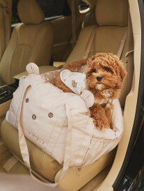 GELATO PIQUE CAT&DOG 【CAT&DOG】ベアモチーフドライブベッド ジェラートピケ ペット用品 ペット用ベッド・マット・クッション ホワイト【送料無料】