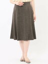 【SALE／30%OFF】m.f.editorial ストレッチウォッシャブル シャーク フレアースカート こげ茶(セットアップ可能) 【25…