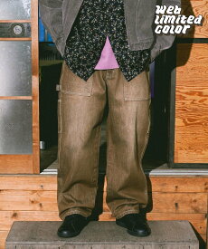 niko and ... PAINTER DENIM PANTS [niko and ...JEANS] ニコアンド パンツ ジーンズ・デニムパンツ ホワイト ピンク ブラウン ブルー カーキグリーン【送料無料】