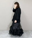 volume tulle jacket set dress