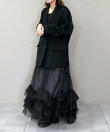 volume tulle jacket set dress