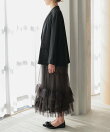 volume tulle jacket set dress