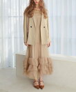 volume tulle jacket set dress