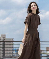【SALE／40%OFF】OPAQUE.CLIP 【接触冷感/吸水速乾】リネンライク シャツワンピース《洗濯機OK》 オペー…