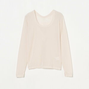 three dots SHEER VELOUR LONG SLEEVE TEE �G���I�|�[�� �g�b�v�X �J�b�g�\�[�ET�V���c �z���C�g�y���������z