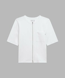 agnes b. FEMME JIB3 TS BRANDO ZIP Tシャツ アニエスベー トップス カットソー・Tシャツ ホワイト【送料無料】