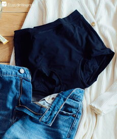 fran de lingerie サニタリーショーツ 吸水ショーツ「コンフィッツオリジナルスペシャル ボーイレングス」 フランデランジェリー インナー・ルームウェア ショーツ ブラック