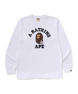 A BATHING APE GO APE POINTER COLLEGE LS TEE BAPEC �A �x�C�V���O �G�C�v �g�b�v�X �J�b�g�\�[�ET�V���c �z���C�g �u���b�N�y���������z