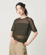 【SALE／30%OFF】BEAUTY&YOUTH UNITED ARROWS メッシュ ラグランスリーブ ニットプルオーバー ウォッシャ…