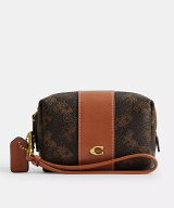 COACH 【公式】エッセンシャル ミニ コスメティック ポーチ・ホース アンド キャリッジ プリント コーチ …