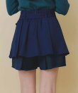 レイヤードプリーツキュロットスカート