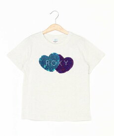 【SALE／40%OFF】ROXY (K)MINI TWIN HEART ロキシー トップス カットソー・Tシャツ グレー ピンク ホワイト