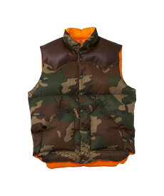 HYSTERIC GLAMOUR ROCKY MOUNTAIN FEATHERBED/WOODLAND FRAM CAMO柄DOWN VEST ヒステリックグラマー トップス ベスト・ジレ【送料無料】