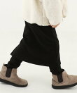 RICH WARM 裏シャギー 10分丈 無地 ロングスカッツ スカッツ 10分丈 スカート 25AW