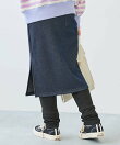 RICH WARM 裏シャギー 10分丈 無地 ロングスカッツ スカッツ 10分丈 スカート 25AW