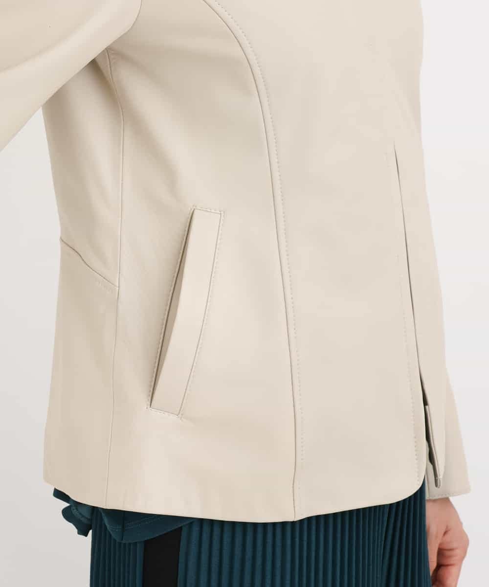 HIROKO BIS｜ラムレザータックデザインジャケット | Rakuten Fashion