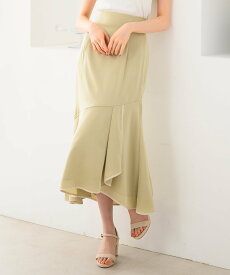 【SALE／20%OFF】MISCH MASCH 【2024春夏新作】裾ラップマーメイドスカート/MM427204 ミッシュマッシュ スカート ミディアムスカート ホワイト ブルー イエロー【送料無料】