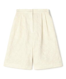 【SALE／40%OFF】TOMORROWLAND collection フラワージャカード 2タックキュロット トゥモローランド パンツ キュロット ネイビー ホワイト【送料無料】