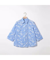 楽天市場】ブラウス 七分袖 綿（柄ペイズリー）（シャツ・ブラウス