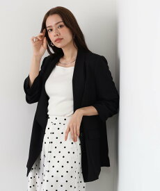 【SALE／30%OFF】PINKY&DIANNE ショールカラーロングジャケット ピンキー アンド ダイアン ジャケット・アウター テーラードジャケット・ブレザー ホワイト ブラック【送料無料】