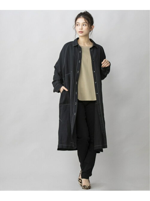 Munich ヴィスコースリネンコットンクロス シャツワンピース アウター Rakuten Fashion 楽天ファッション 旧楽天ブランドアベニュー Cj3603