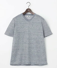 JOSEPH ABBOUD 【吸水速乾/軽量】リネンTOPピケ Tシャツ ジョセフアブード トップス カットソー・Tシャツ ネイビー グレー ブルー【送料無料】