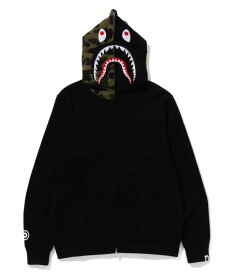 A BATHING APE SHARK FULL ZIP HOODIE ア ベイシング エイプ トップス パーカー・フーディー ブラック グレー レッド【送料無料】