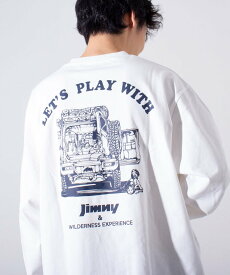 【SALE／20%OFF】GLOSTER 【WILDERNESS EXPERIENCE×JIMNY】別注 バックプリント長袖Tシャツ ロンT フレディ アンド グロスター トップス カットソー・Tシャツ ホワイト ネイビー ブラック【送料無料】